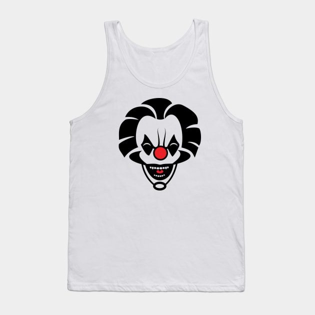 Evil Clown Laughing Tank Top by MonkeyBusiness